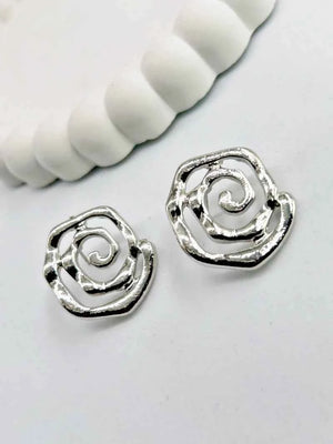 Chunky Silver Statement Earrings