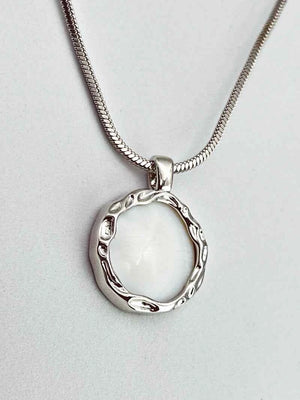 White Stone Unisex Chain pendant