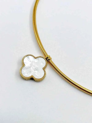 Golden Clover 2 Side Choker Neckpiece