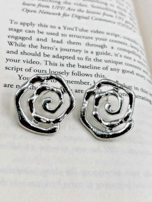 Chunky Silver Statement Earrings