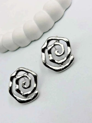 Chunky Silver Statement Earrings