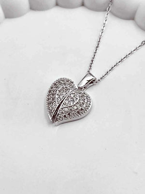 Bling Heart chain pendant Anti Tarnish