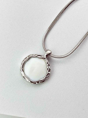 White Stone Unisex Chain pendant