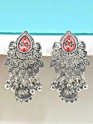 Oxidized Drop Jhumkas