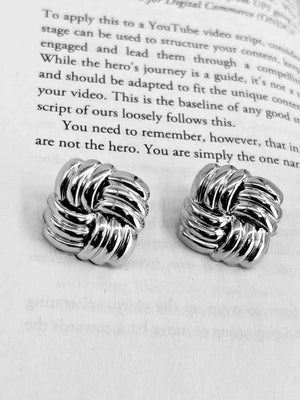 Chunky Silver Statement Earrings