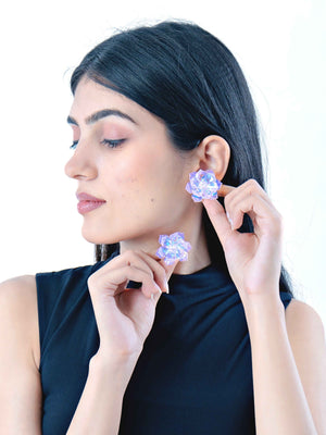 Pink Swarovski Crystal Earrings