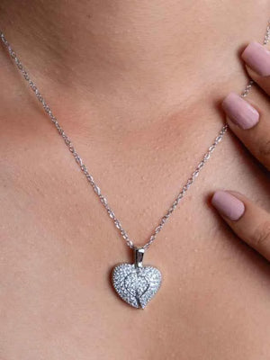 Bling Heart chain pendant Anti Tarnish