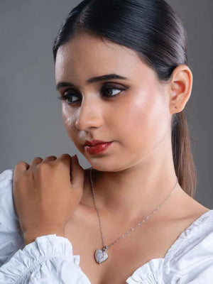 Bling Heart chain pendant Anti Tarnish