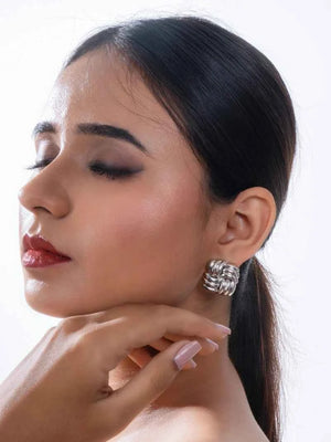 Chunky Silver Statement Earrings
