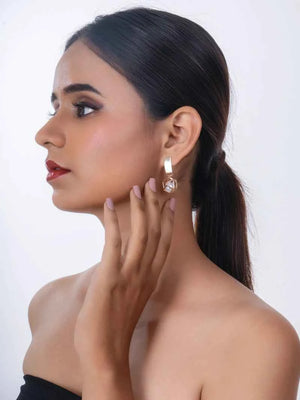 Caged Pearl Hanging Earring