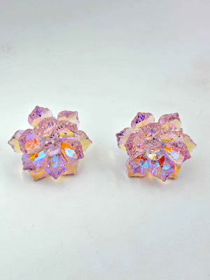 Pink Swarovski Crystal Earrings