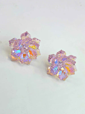 Pink Swarovski Crystal Earrings