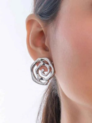 Chunky Silver Statement Earrings