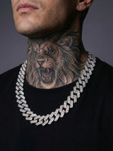 Iced out Cuban Link chain 22 inches American diamonds