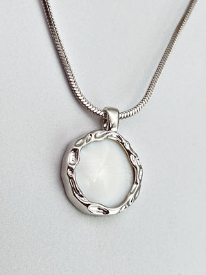 White Stone Unisex Chain pendant - Bojoya Jewellery