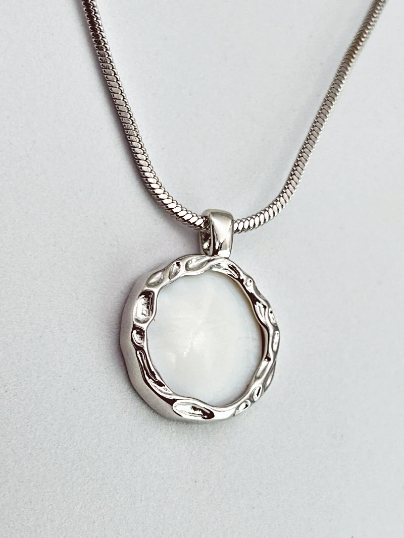 White Stone Unisex Chain pendant - Bojoya Jewellery