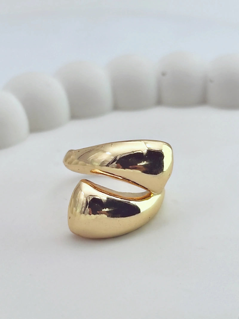 Golden Hug Ring Adjustable - Bojoya Jewellery