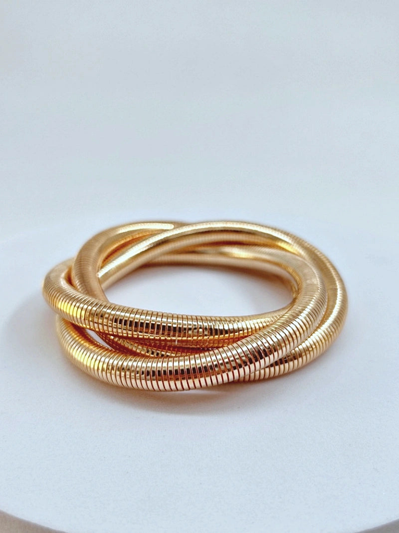Gold Snake Bracelet - Bojoya Jewellery