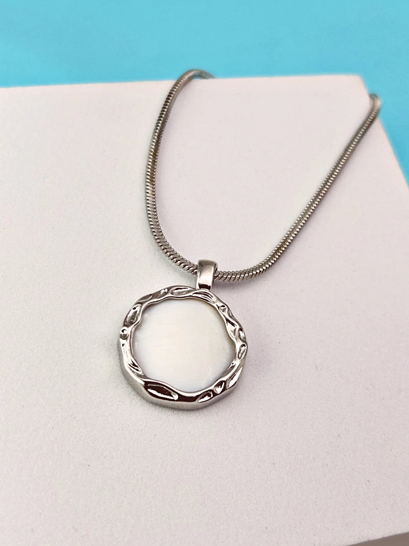 White Stone Unisex Chain pendant - Bojoya Jewellery