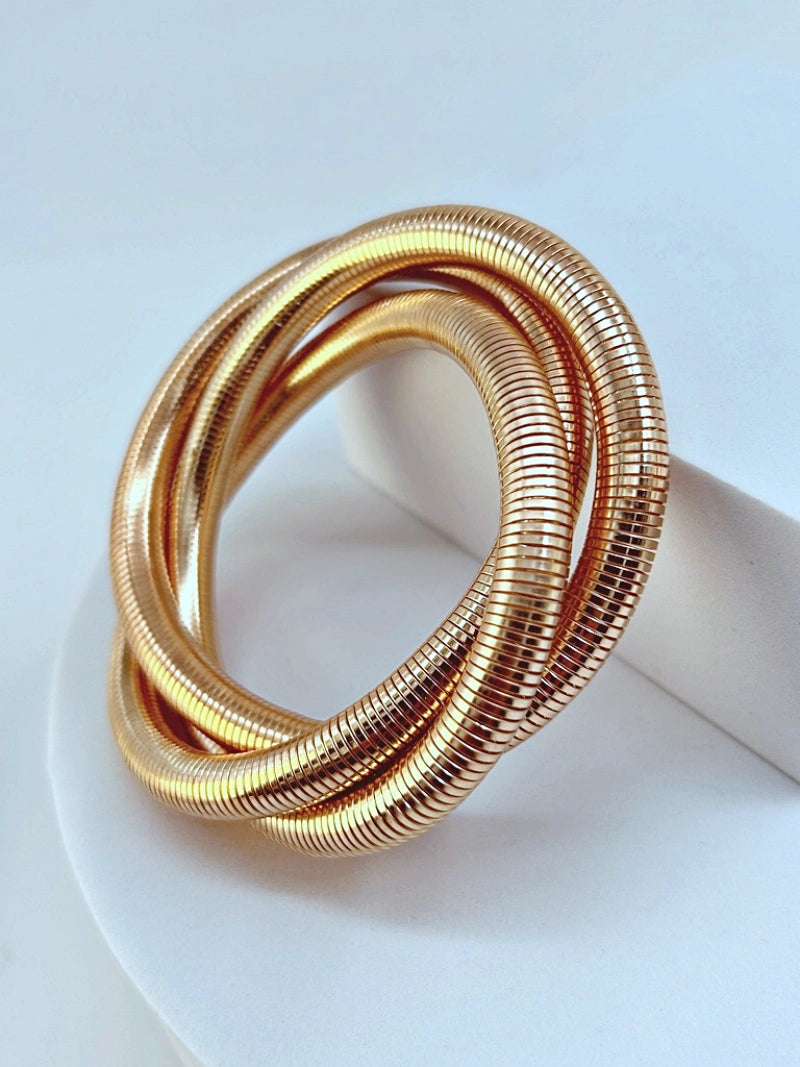 Gold Snake Bracelet - Bojoya Jewellery