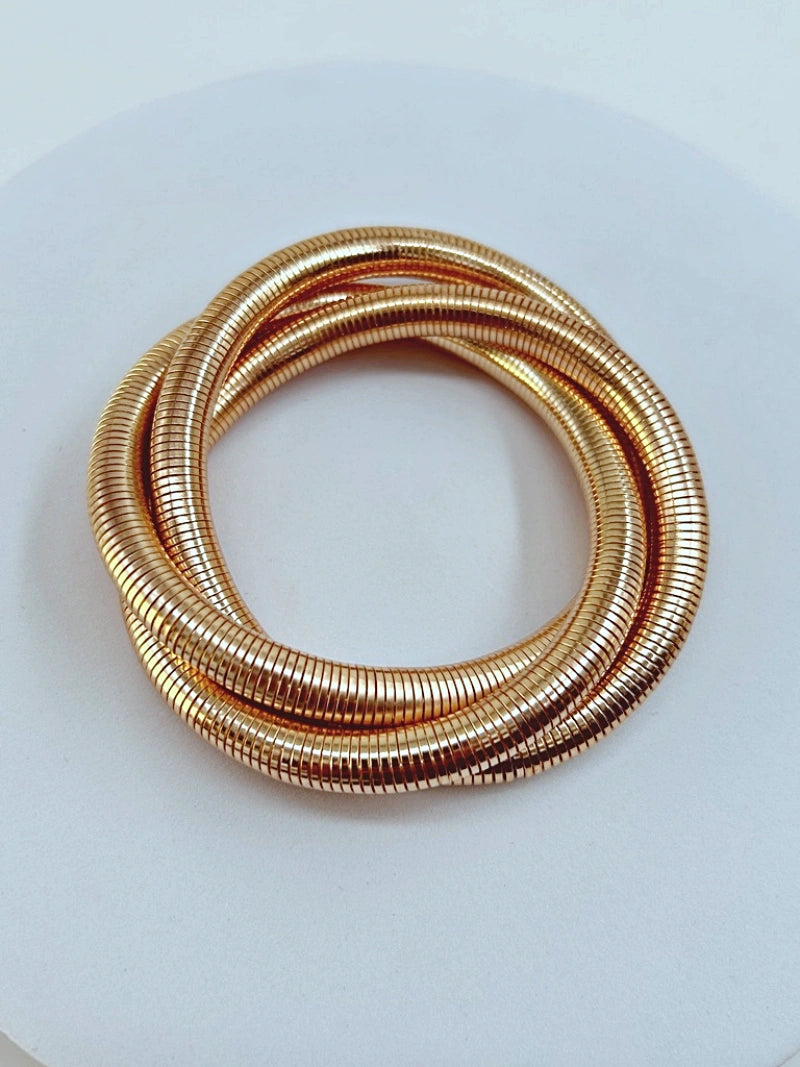Gold Snake Bracelet - Bojoya Jewellery