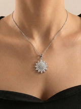 Flower Silver Chain Pendant