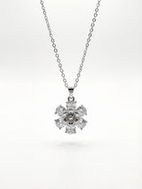 Flower Silver Chain Pendant
