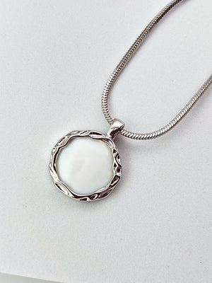 White Stone Unisex Chain pendant - Bojoya Jewellery
