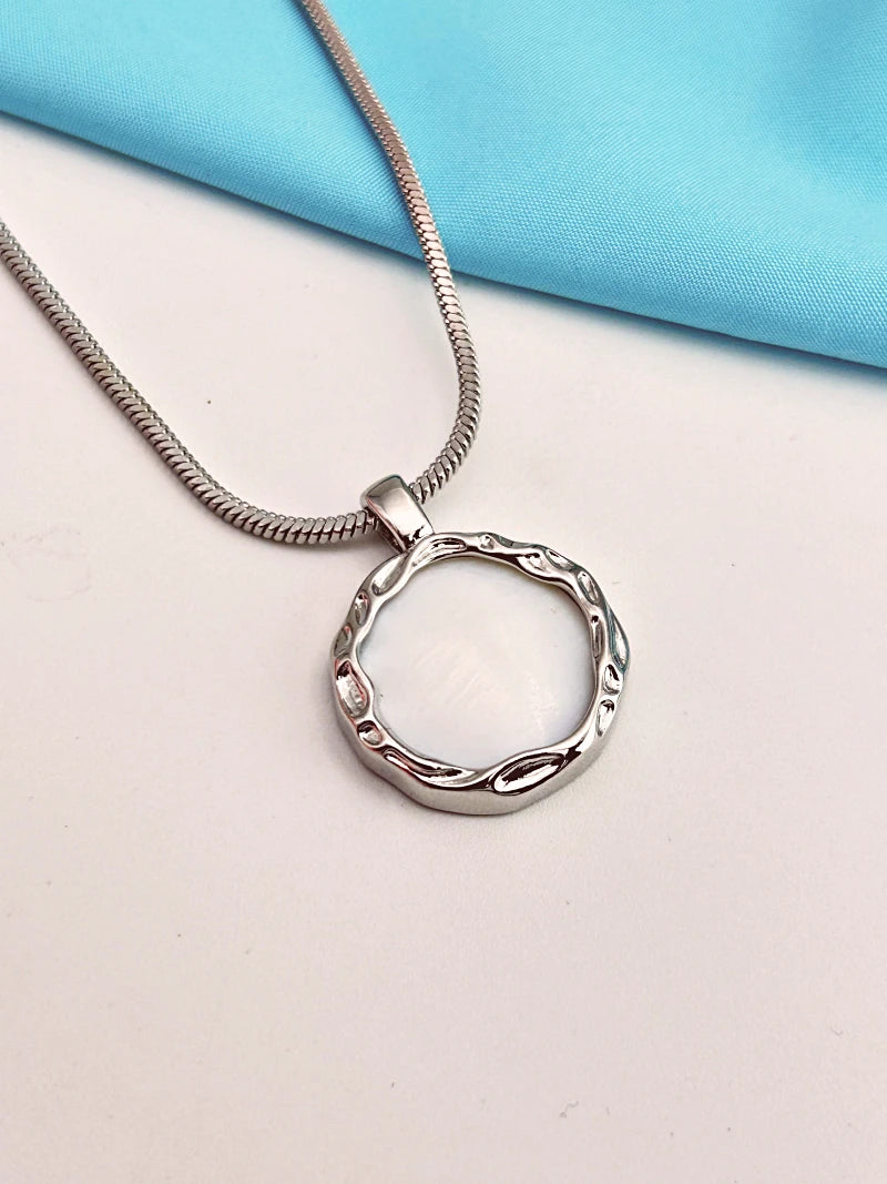 White Stone Unisex Chain pendant - Bojoya Jewellery