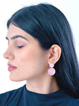Golden Hanging Elegant Earrings - Pink