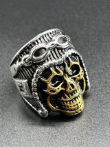 Golden Skull Ring Anti Tarnish