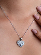 Bling Heart chain pendant Anti Tarnish - Bojoya Jewellery