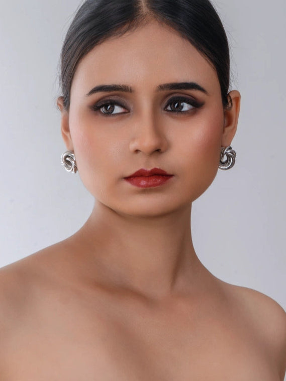 Chunky Silver Statement Earrings