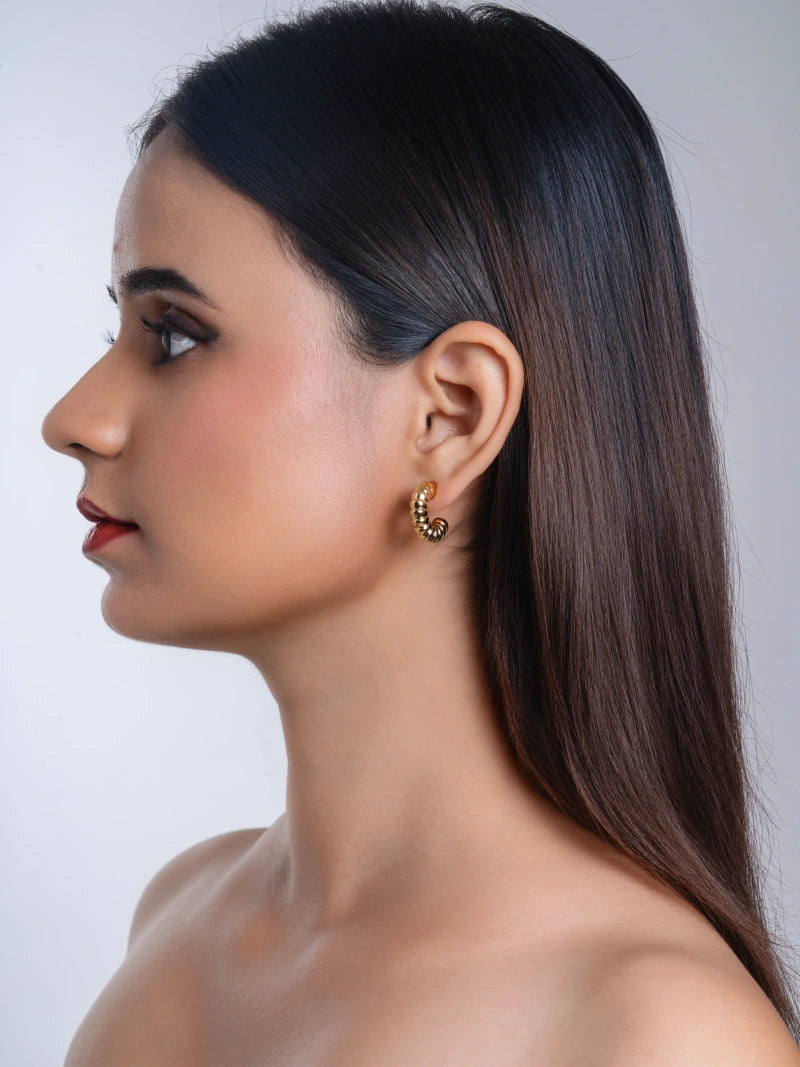 Half Hoops Earring - Golden