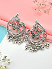 Butterfly Chandbali oxidised Earrings - Bojoya Jewellery